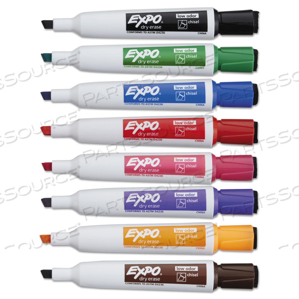 MAGNETIC DRY ERASE MARKER, BROAD CHISEL TIP, ASSORTED COLORS by Expo