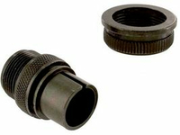 CIRCULAR CONNECTOR, STRAIGHT PLUG, ALUMINUM ALLOY, METAL, CLEAR, 200 VAC, 250 VDC, 13 A, 4 POLES, 28.58 MM DIA X 37.13 MM by Amphenol