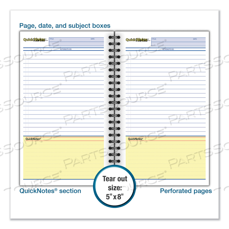 WIREBOUND GUIDED QUICKNOTES NOTEBOOK, 1 SUBJECT, LIST-MANAGEMENT FORMAT, DARK GRAY COVER, 8 X 5, 80 SHEETS by Cambridge WIREBOUND GUIDED QUICKNOTES NOTEBOOK, 1 SUBJECT, LIST-MANAGEMENT FORMAT, DARK GRAY COVER, 8 X 5, 80 SHEETS by Cambridge