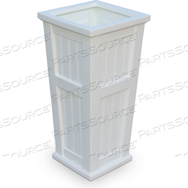 CAPE COD 32" TALL PLANTER, WHITE by Mayne Mail Post Inc CAPE COD 32" TALL PLANTER, WHITE by Mayne Mail Post Inc