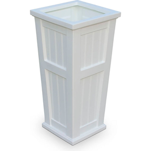 CAPE COD 32" TALL PLANTER, WHITE by Mayne Mail Post Inc