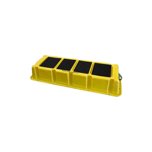 1 STEP PLASTIC STEP STAND LONG - YELLOW 66-1/2"W X 26-1/2"D X 10"H by US Roto Molding