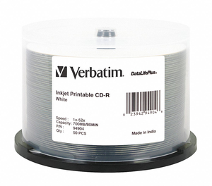 CD-R DISC 700 MB 80 MIN 52X PK50 by Verbatim