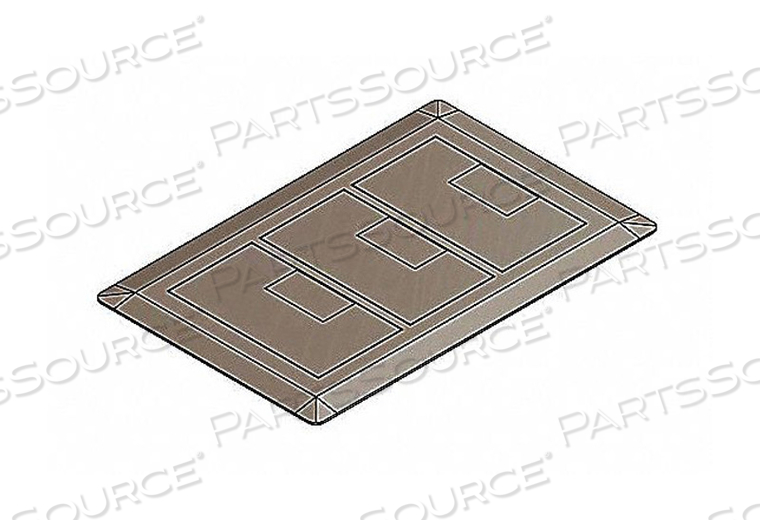 RECTANGULAR FLOOR BOX COVER 3-GANG BROWN by Carlon