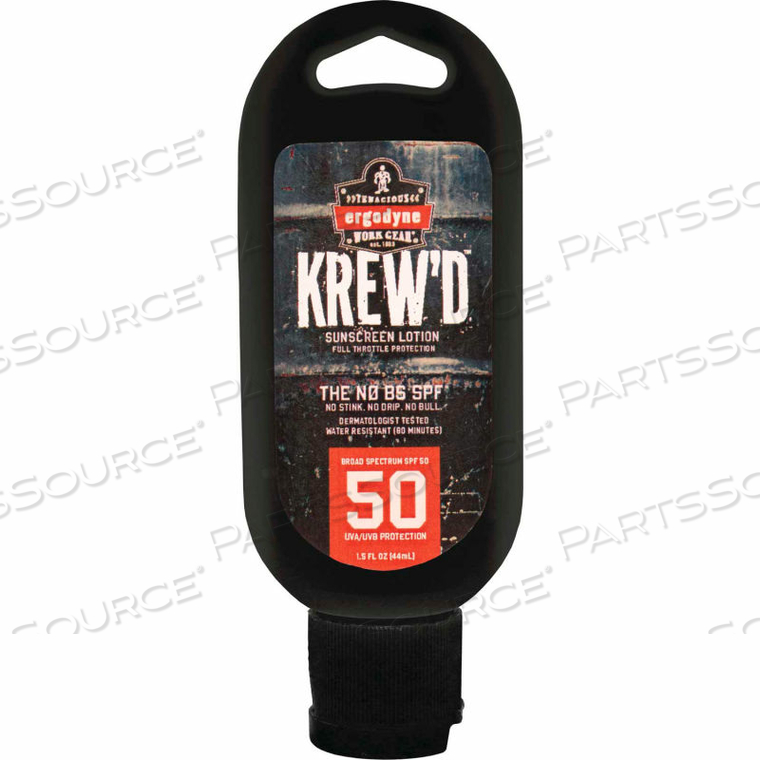 6352 KREW'DSPF 50 SUNSCREEN LOTION, 1.5OZ WITH DISPLAY, 12-PACK 