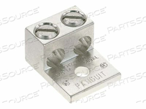 BARREL LUG, 14 - 1/0 AWG, CU/AL CONDUCTOR, STRAIGHT TONGUE, SLOT HEAD SCREW, ALUMINUM by Panduit