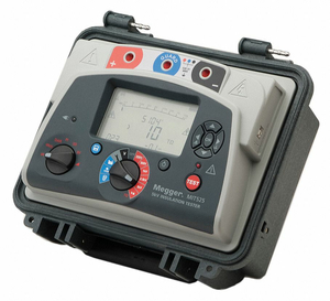 AC AND BATTERY MEGOHMMETER 5000VDC by Megger