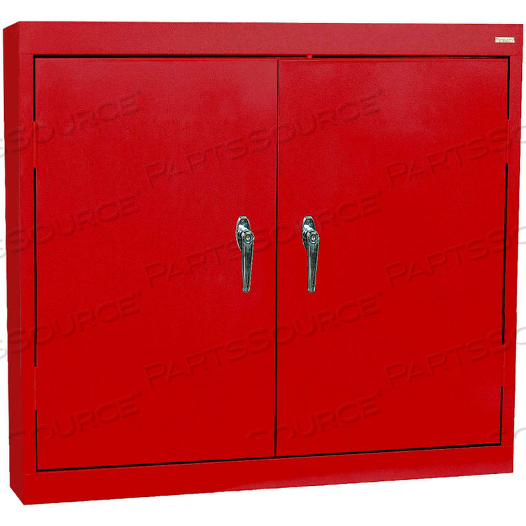 SOLID DOOR WALL CABINET - 36"W X 12"D X 30"H RED 