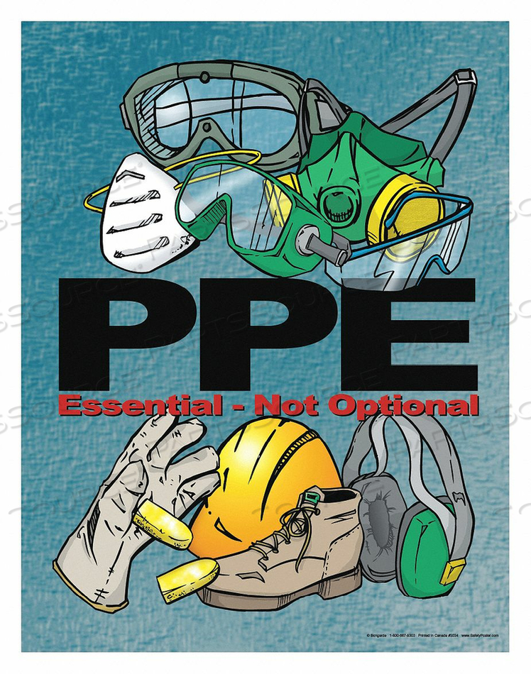 SAFETY PSTR PPE ESSENTIAL NOT OPTIAL ENG by SafetyPoster