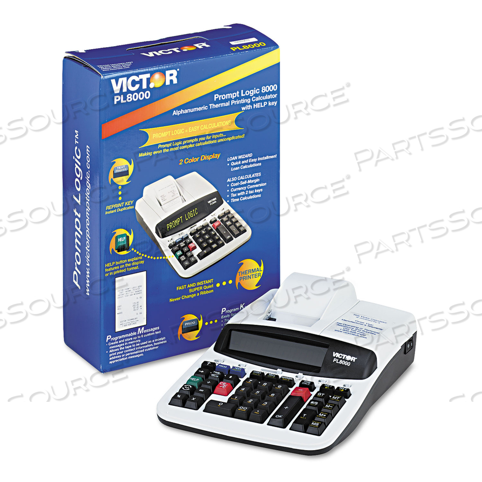 14-DIGIT CALCULATOR, THERMAL PRINTING, 8-1/2" X 12" X 3-1/2", GREY by Victor Technology, LLC