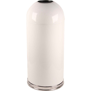 MONARCH 15 GALLON STEEL RECEPTACLE W/OPEN DOME TOP, WHITE by Witt Company MONARCH 15 GALLON STEEL RECEPTACLE W/OPEN DOME TOP, WHITE by Witt Company
