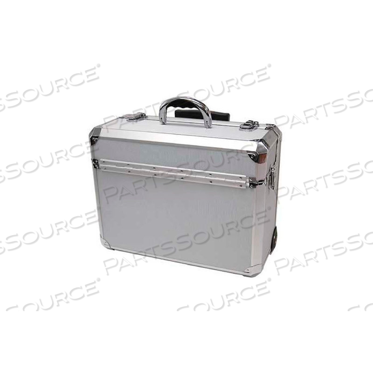 WHEELED CASE, 18-1/4"L X 8"W X 13-3/4"H, SILVER DOT 