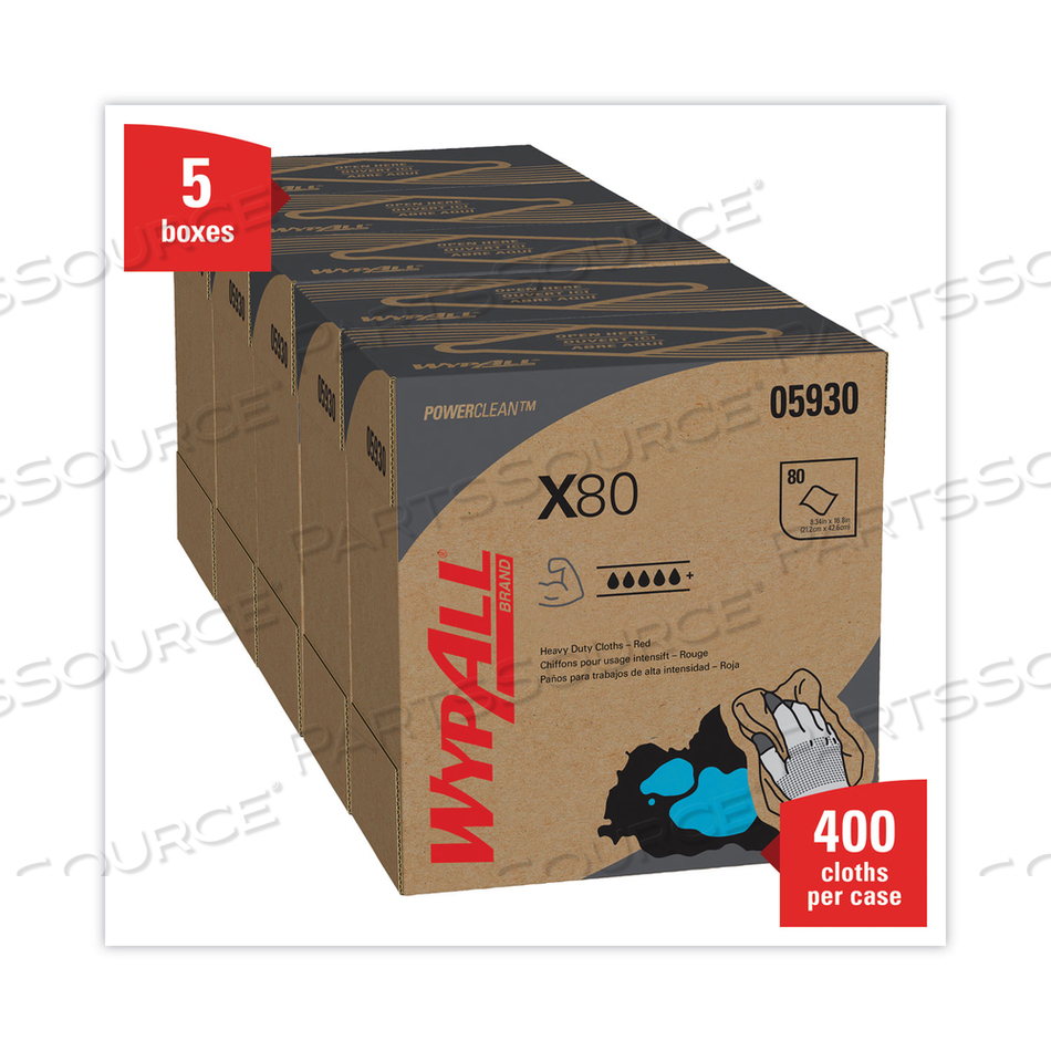 WIPES,WYPALL X80 RD by WypAll