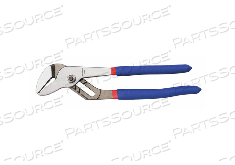 TONGUE AND GROOVE PLIER, PLIER TYPE TONGUE & GROOVE PLIERS, ADJUSTMENT MECHANISM GROOVE JOINT, JAW TEXTURE SERRATED, JAW SHAPE FLAT, OVERALL by Westward