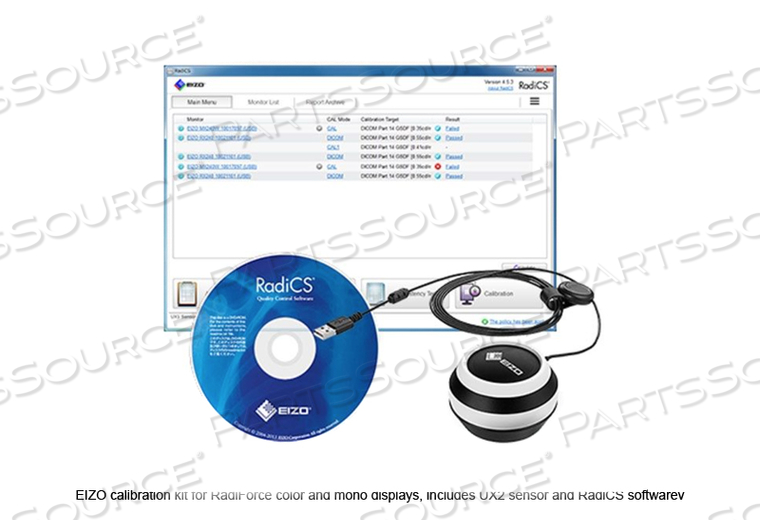 CALIBRATION KIT FOR RADIFORCE COLOR AND MONO DISPLAYS, INCLUDES UX2 SENSOR AND RADICS SOFTWARE by Eizo Inc.