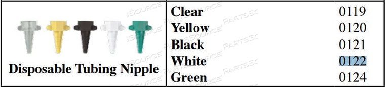 DISPOSABLE TUBING NIPPLE, WHITE by Precision Medical, Inc.