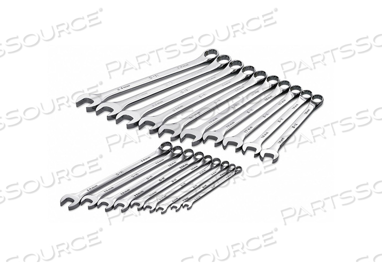 COMBO WRENCH SET LONG CHROME 6-24MM 19PC by SK Professional Tools COMBO WRENCH SET LONG CHROME 6-24MM 19PC by SK Professional Tools