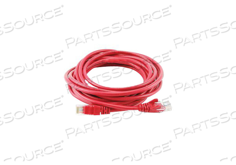 ETHERNET PATCH CABLE, RED, RJ-45 PLUG, RJ-45 PLUG, CAT5E, 14 FT 