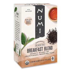 ORGANIC TEAS AND TEASANS, 1.4 OZ, BREAKFAST BLEND, 18/BOX by Numi