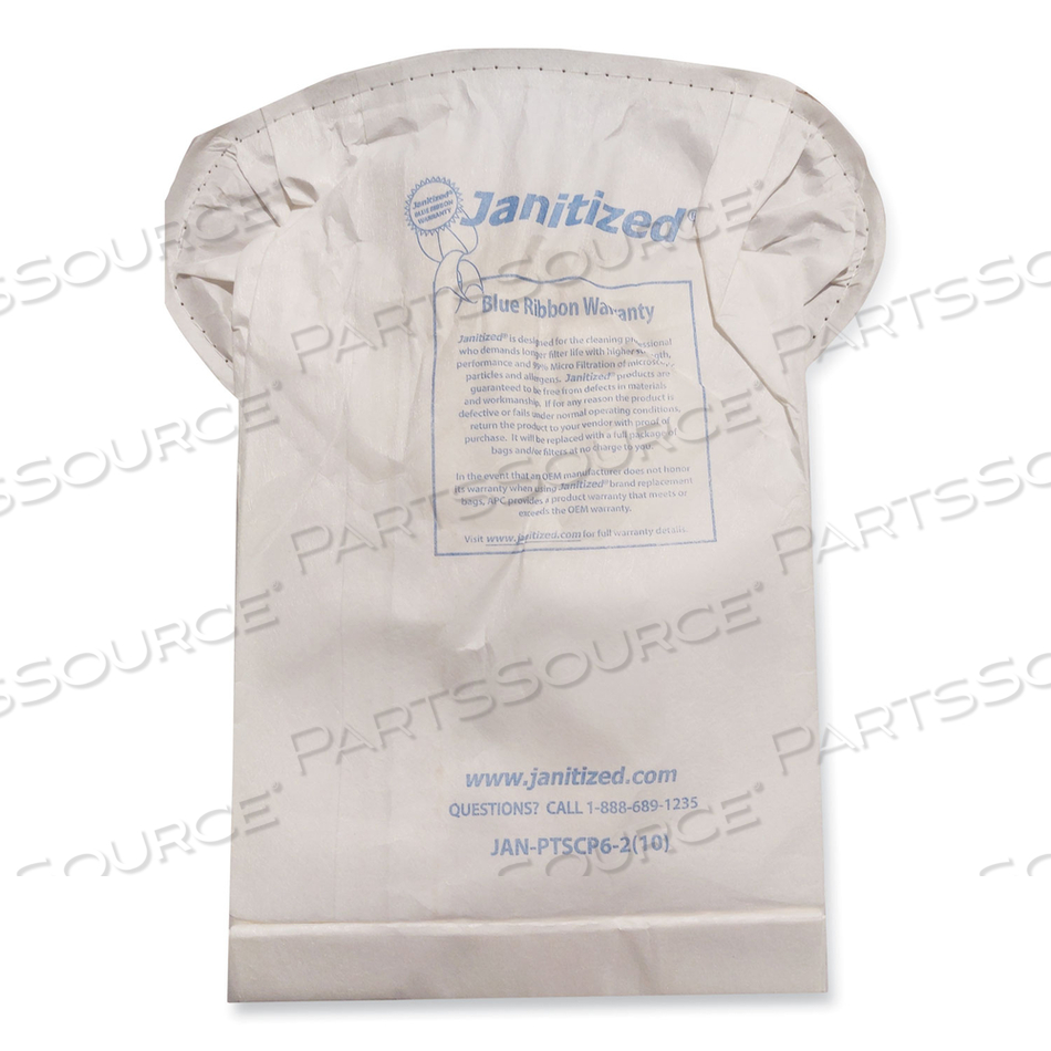 VACUUM FILTER BAGS DESIGNED TO FIT PROTEAM SUPER COACH PRO 6/GOFREE PRO by Janitized VACUUM FILTER BAGS DESIGNED TO FIT PROTEAM SUPER COACH PRO 6/GOFREE PRO by Janitized