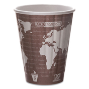 WORLD ART RENEWABLE AND COMPOSTABLE INSULATED HOT CUPS, PLA, 8 OZ, 40/PACK, 20 PACKS/CARTON by Eco-Products