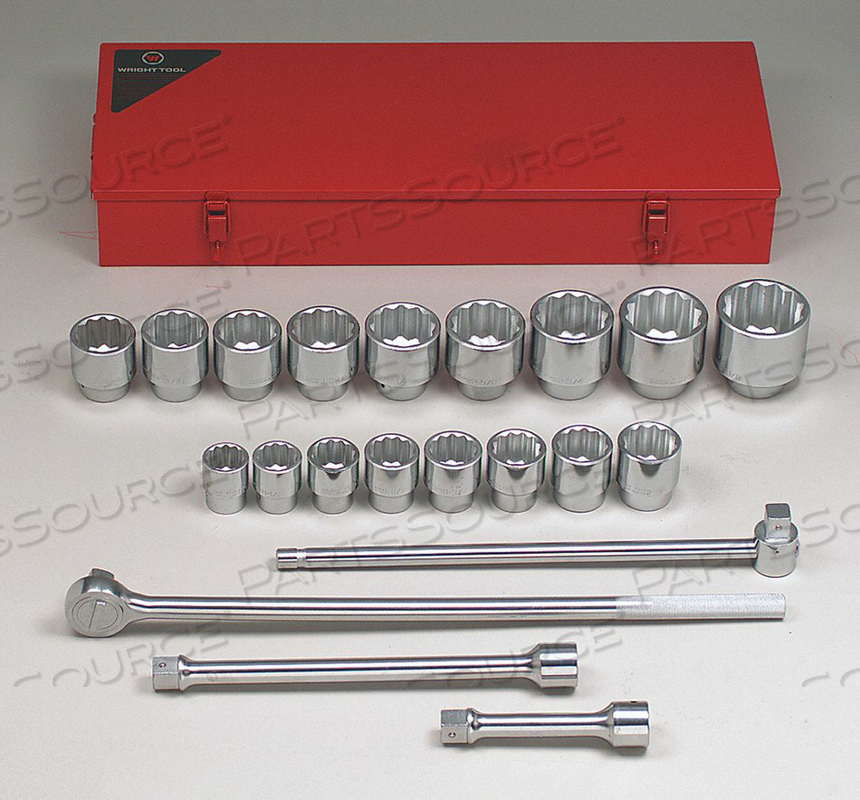 SOCKET WRENCH SET SAE 1 IN DR 21 PC by Wright Tool