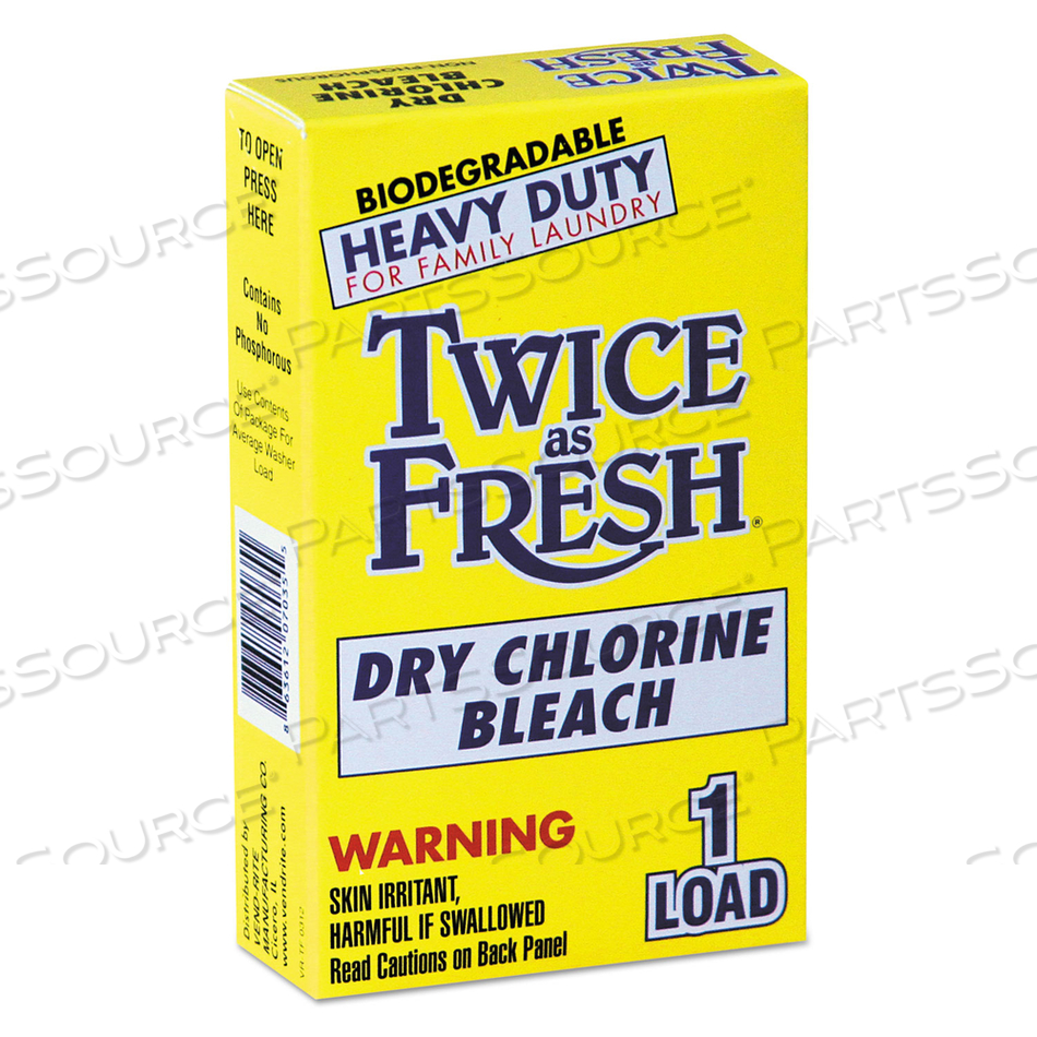HEAVY DUTY COIN-VEND POWDERED CHLORINE BLEACH, 1 LOAD by Diversey