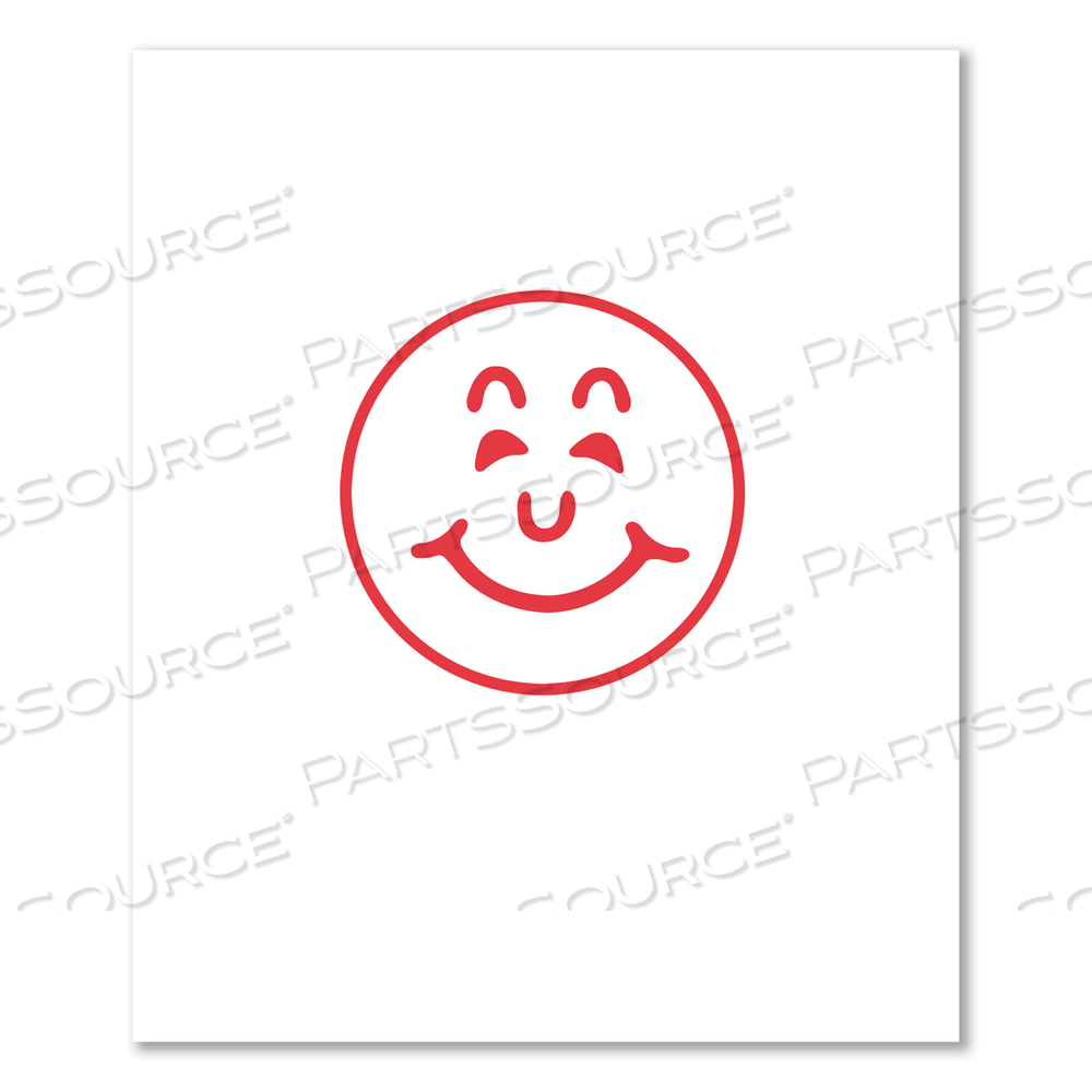 SPECIALTY STAMP, SMILEY FACE, 0.63 DIA, RED by Xstamper