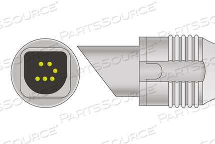 SHORT SPO2 SENSOR, 4 MM CABLE DIA, NOVAMETRIX 6-PIN DISTAL X ADULT CLIP PROXIMAL CONNECTOR, TPU JACKET, GRAY, 3.5 FT CABLE LG, COMPATIBLE 