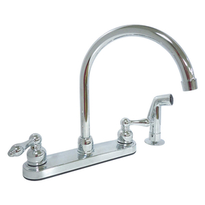 KITCHEN FAUCET WITH SPRAY GOOSENECKSPOUT by Dominion Commercial Faucets