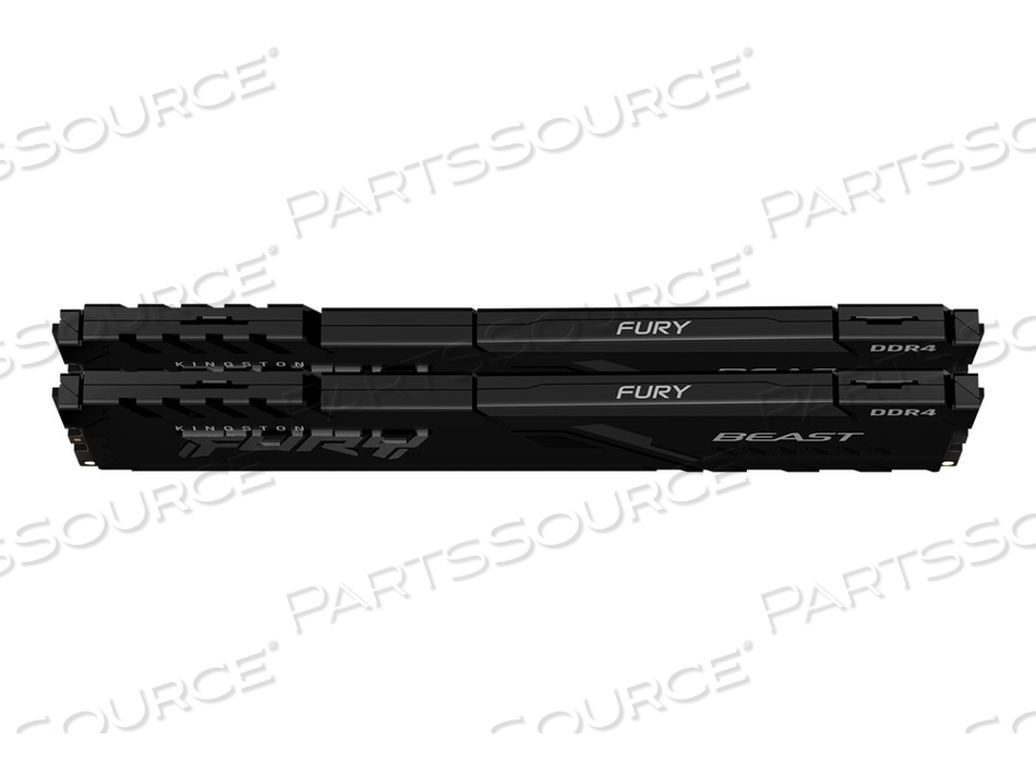 FURY BEAST, DDR4, KIT, 32 GB: 2 X 16 GB, DIMM 288-PIN, 3600 MHZ / PC4-28800, CL18, 1.35 V, UNBUFFERED, NON-ECC, BLACK by Kingston Technology FURY BEAST, DDR4, KIT, 32 GB: 2 X 16 GB, DIMM 288-PIN, 3600 MHZ / PC4-28800, CL18, 1.35 V, UNBUFFERED, NON-ECC, BLACK by Kingston Technology