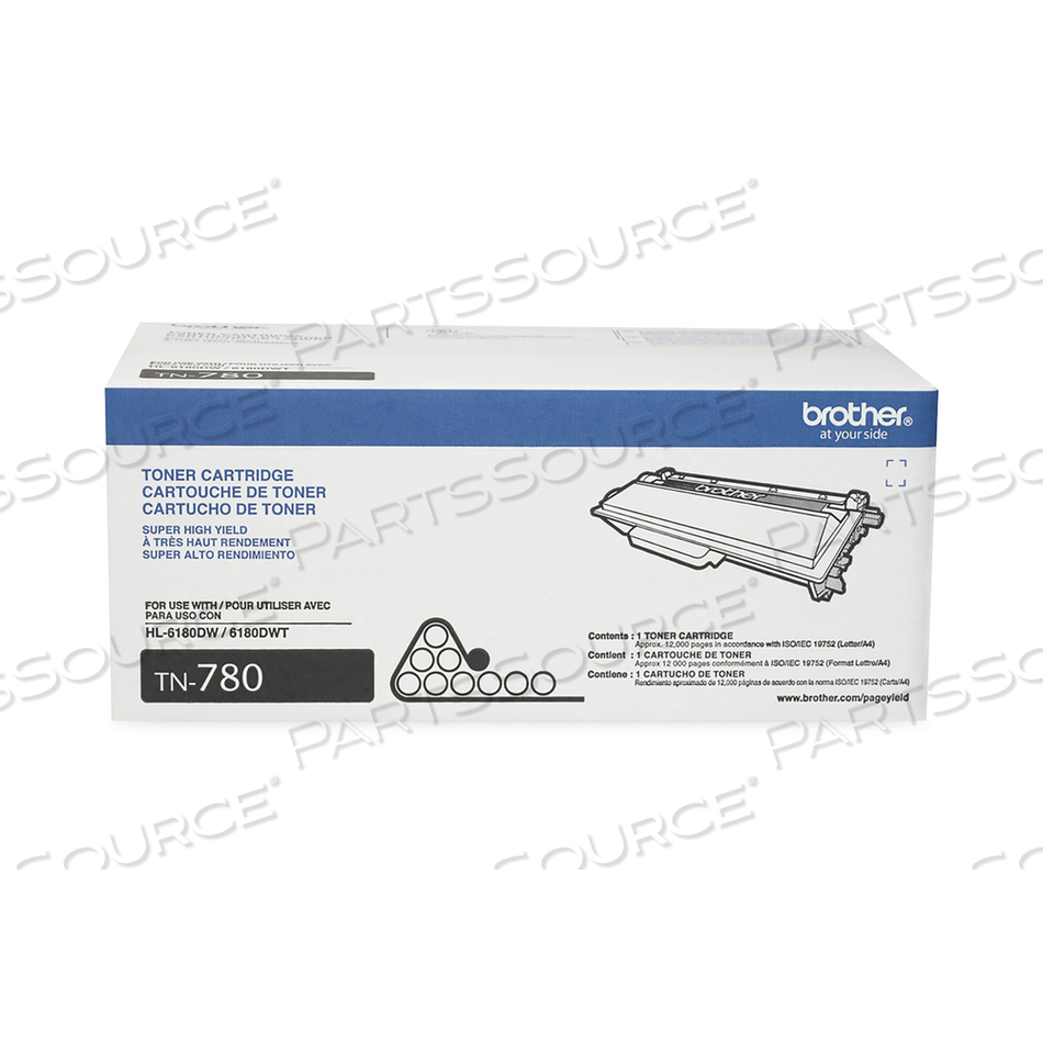 BROTHER TN780 - SUPER HIGH YIELD - BLACK - ORIGINAL - TONER CARTRIDGE - FOR BROTHER MFC-8950DW, MFC-8950DWT, HL-6180DW, 6180DWT by Brother