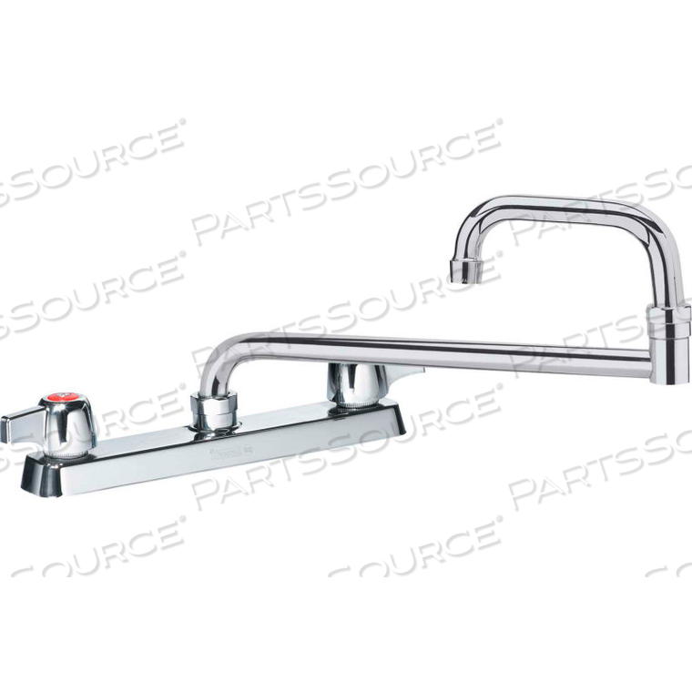 COMMERCIAL SERIES 8" CENTER DECK MOUNT FAUCET, 18" JOINTED SPOUT by Krowne COMMERCIAL SERIES 8" CENTER DECK MOUNT FAUCET, 18" JOINTED SPOUT by Krowne