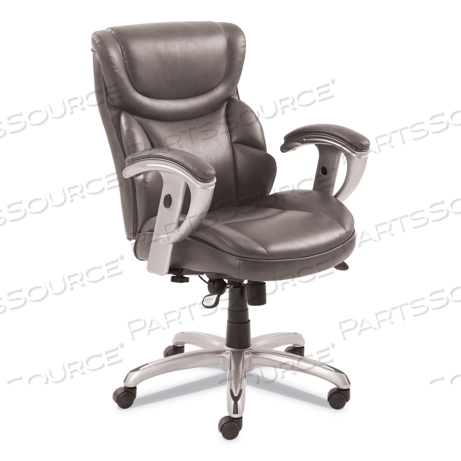 EMERSON TASK CHAIR, SUPPORTS UP TO 300 LB, 18.75" TO 21.75" SEAT HEIGHT, GRAY SEAT/BACK, SILVER BASE by SertaPedic EMERSON TASK CHAIR, SUPPORTS UP TO 300 LB, 18.75" TO 21.75" SEAT HEIGHT, GRAY SEAT/BACK, SILVER BASE by SertaPedic