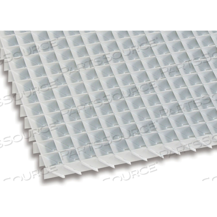 SIGHT-GUARD EGGCRATE PANEL, ANGLED 45 DEGREES, ALUMINUM, WHITE, PK2 by American Louver SIGHT-GUARD EGGCRATE PANEL, ANGLED 45 DEGREES, ALUMINUM, WHITE, PK2 by American Louver