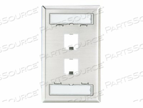 FACEPLATE 2PT SGL GANG CLASSIC STAINLESS by Panduit