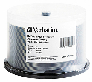 DVD-R DISC 4.70 GB 120 MIN 8X PK50 by Verbatim