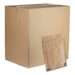 EVERTEC CURBSIDE RECYCLABLE PADDED MAILER, #0, KRAFT PAPER, SELF-ADHESIVE CLOSURE, 7 X 9, BROWN, 300/CARTON by Pregis