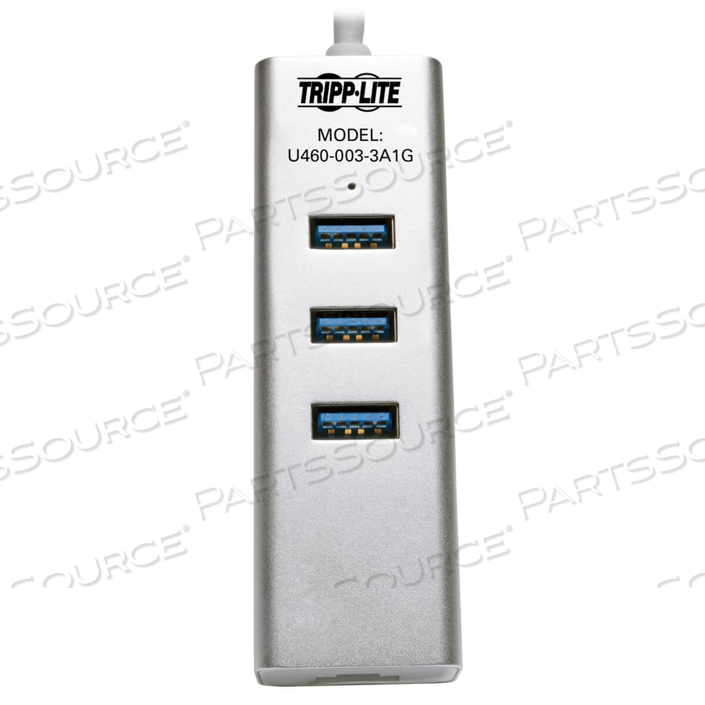 PORTABLE USB C GIGABIT ADAPTER W/ 3-PORT USB HUB by Tripp Lite