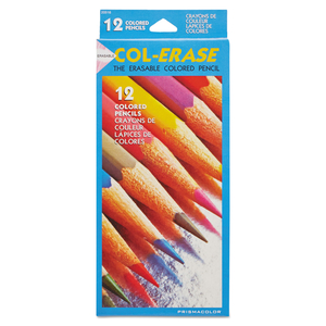 COL-ERASE PENCIL WITH ERASER, 0.7 MM, 2B (#1), ASSORTED LEAD/BARREL COLORS, DOZEN by Prismacolor COL-ERASE PENCIL WITH ERASER, 0.7 MM, 2B (#1), ASSORTED LEAD/BARREL COLORS, DOZEN by Prismacolor