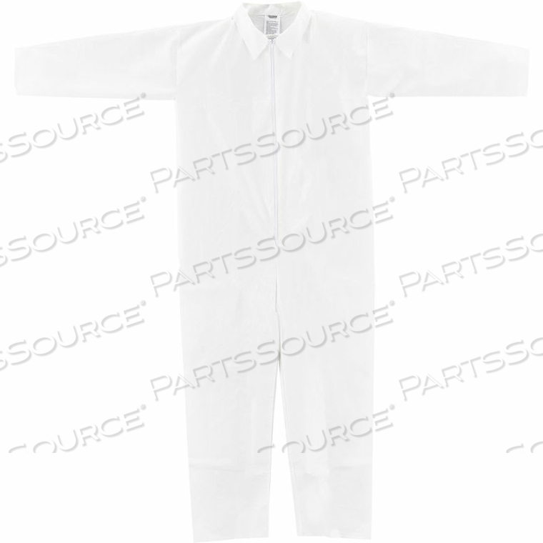 DISPOSABLE MICROPOROUS COVERALL, OPEN WRISTS/ANKLES, WHT, 2X-LARGE, 25/CASE by Hubei Kangcheng Non-Woven Co.-Wuhan