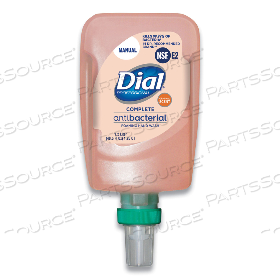 ANTIBACTERIAL FOAMING HAND WASH REFILL FOR FIT MANUAL DISPENSER, ORIGINAL, 1.2 L by Dial