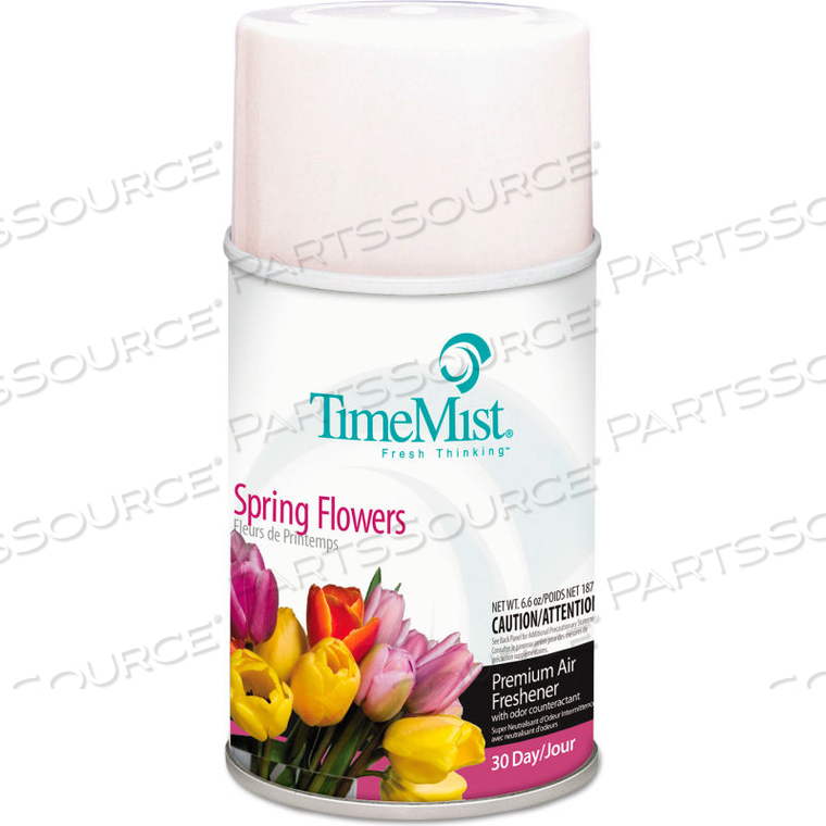 METERED FRAGRANCE DISPENSER REFILL SPRING FLOWER, 5.3 OZ AEROSOL 12/CASE by TimeMist