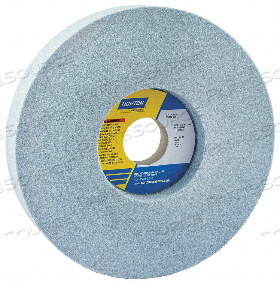 RECESSED GRINDING WHL 1/S 7X1X1.25 PK5 by Norton | Saint-Gobain Abrasives