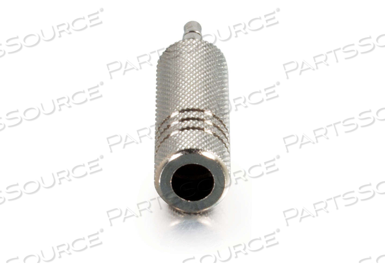 AUDIO ADAPTER, METALLIC SILVER, 3.5 MM STEREO MALE X 6.3 MM STEREO FEMALE AUDIO ADAPTER, METALLIC SILVER, 3.5 MM STEREO MALE X 6.3 MM STEREO FEMALE