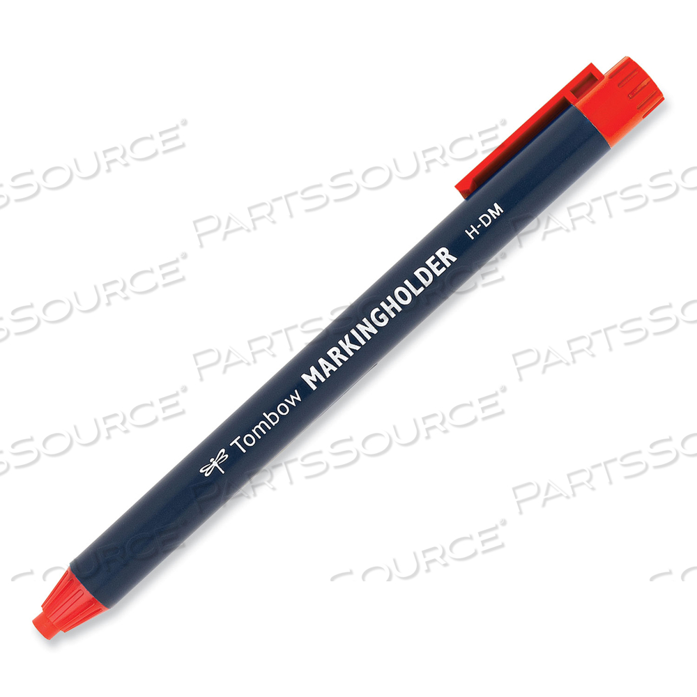 WAX-BASED MARKING PENCIL, 4.4 MM, RED WAX, NAVY BLUE BARREL by Tombow