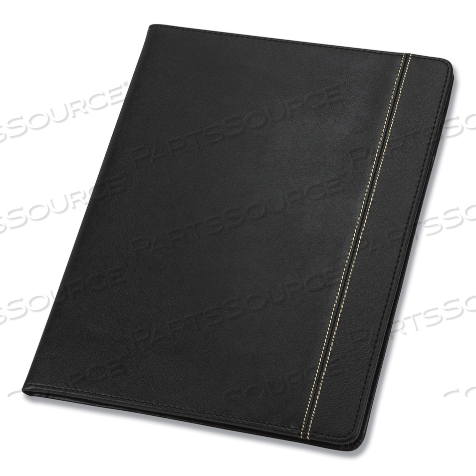 SLIMLINE PADFOLIO, LEATHER-LOOK/FAUX REPTILE TRIM, WRITING PAD, BLACK by Samsill SLIMLINE PADFOLIO, LEATHER-LOOK/FAUX REPTILE TRIM, WRITING PAD, BLACK by Samsill