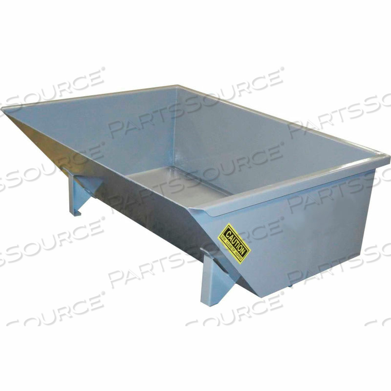 LOW-PROFILE SELF-DUMPING FORKLIFT HOPPER, 1/3 CU. YD., 4000 LBS. CAP., GRAY by McCullough Industries, Inc. LOW-PROFILE SELF-DUMPING FORKLIFT HOPPER, 1/3 CU. YD., 4000 LBS. CAP., GRAY by McCullough Industries, Inc.
