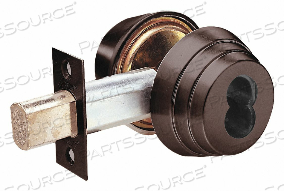 DEADBOLT CYLINDRICAL DARK BRONZE FINISH by Arrow