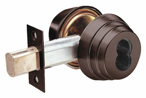DEADBOLT CYLINDRICAL DARK BRONZE FINISH by Arrow